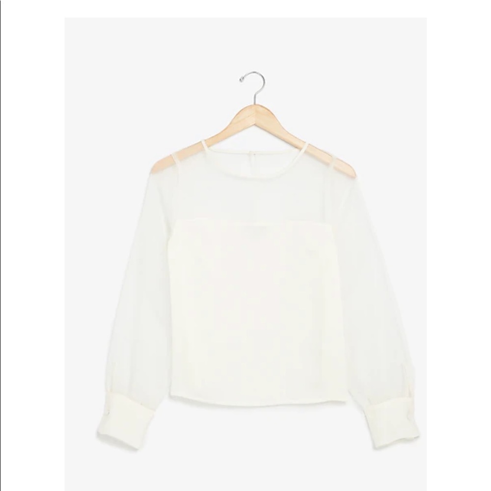 Express beige organza blouse